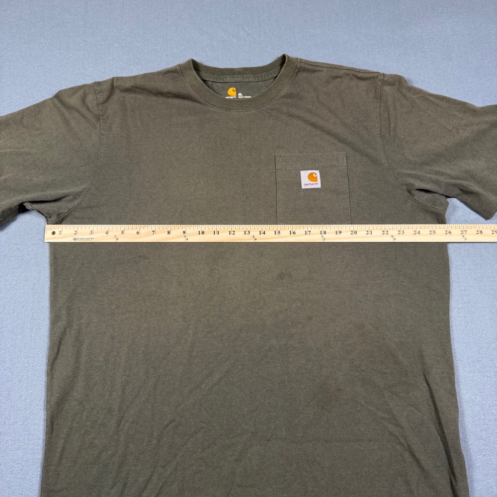 Carhartt K87 Pocket T-Shirt Mens XL Green Original Fit Short Sleeve Work Tee‎ - Picture 4 of 12